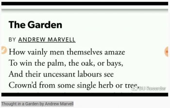 Thought in a Garden by Andrew Marvell